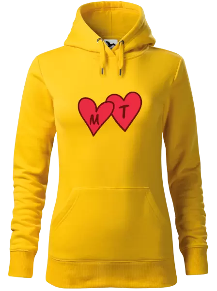 Dámská mikina Iniciály v srdíčku se jmény