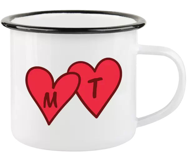 Plecháček Iniciály v srdíčku se jmény