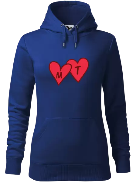 Dámská mikina Iniciály v srdíčku se jmény