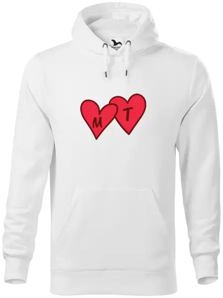 Pánská mikina Iniciály v srdíčku se jmény