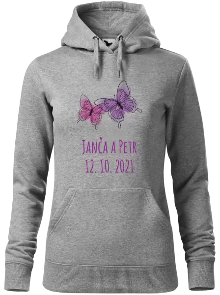 Dámská mikina Motýlci se jmény