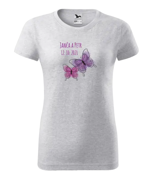 Dámské tričko Motýlci se jmény
