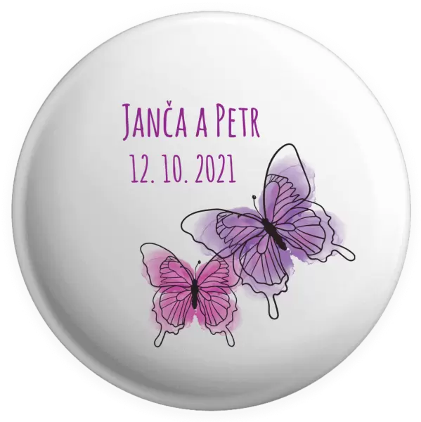 Placka Motýlci se jmény