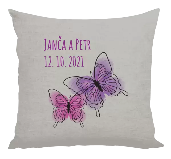 Polštář Motýlci se jmény