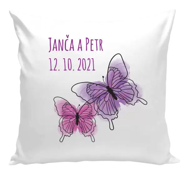 Polštář Motýlci se jmény