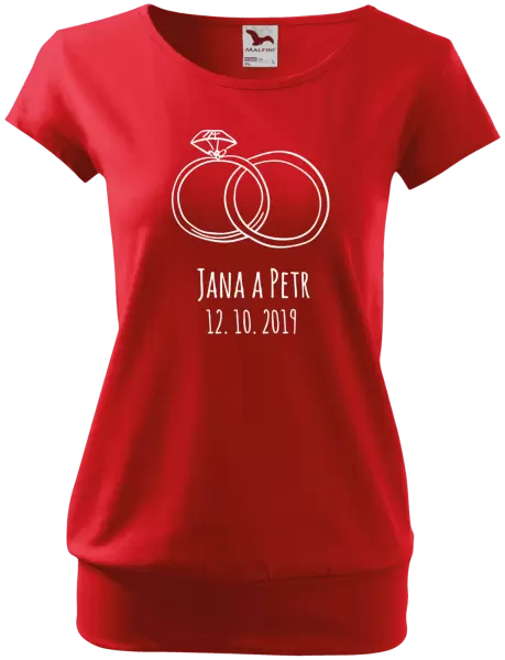 Dámské tričko Prsteny se jmény
