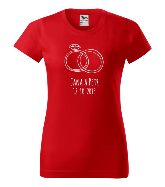 Dámské tričko Prsteny se jmény