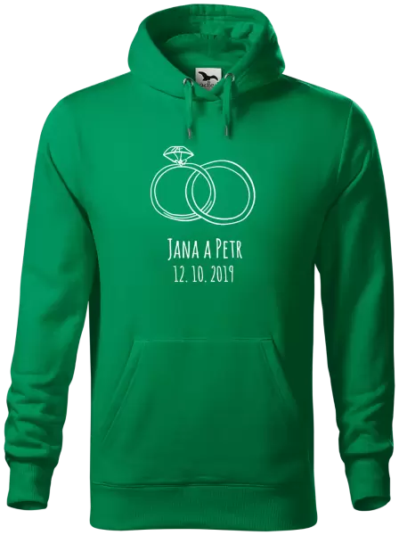 Pánská mikina Prsteny se jmény