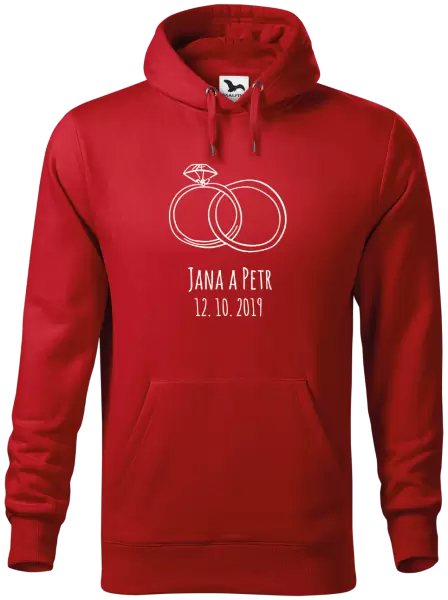 Pánská mikina Prsteny se jmény