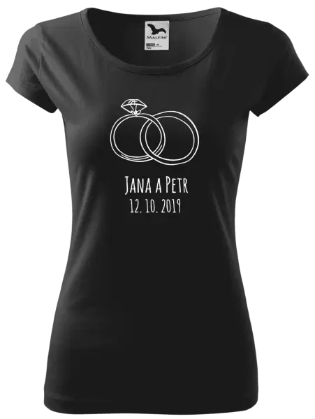 Dámské tričko Prsteny se jmény