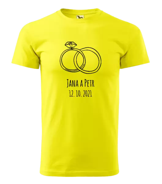 Pánské tričko Prsteny se jmény