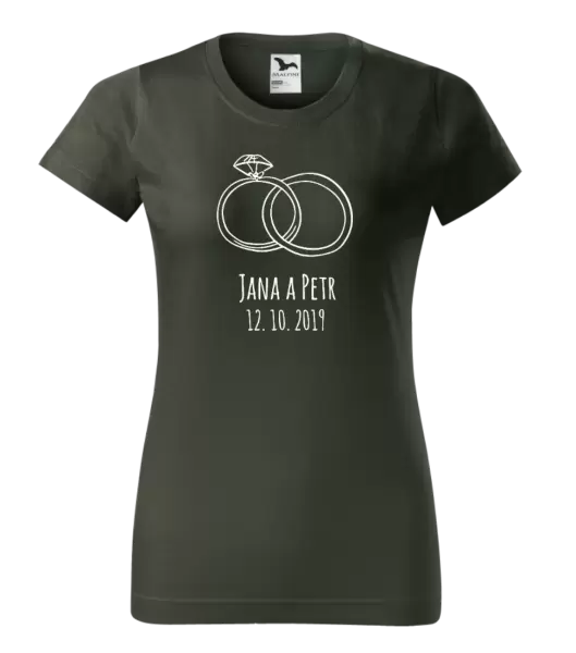 Dámské tričko Prsteny se jmény