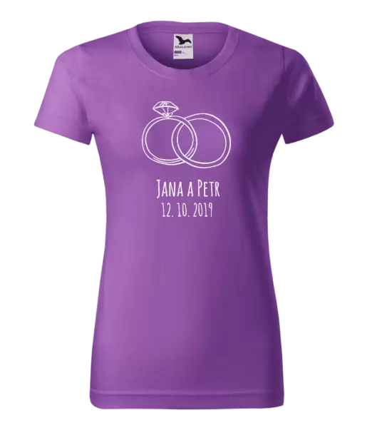 Dámské tričko Prsteny se jmény