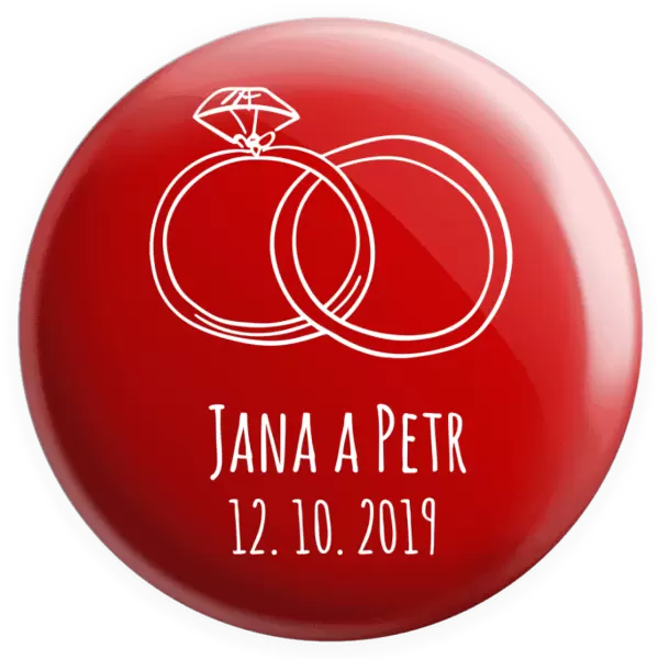 Placka Prsteny se jmény