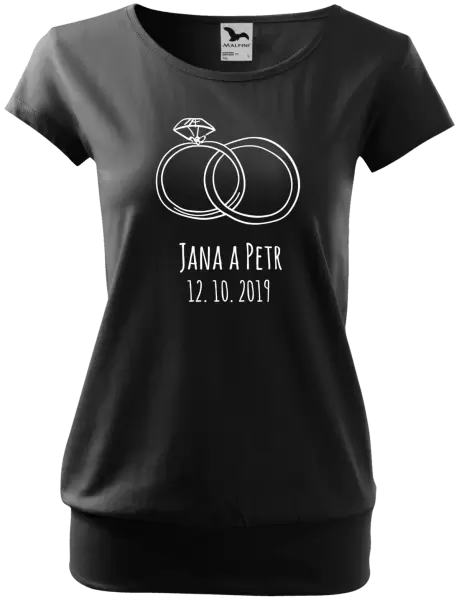 Dámské tričko Prsteny se jmény