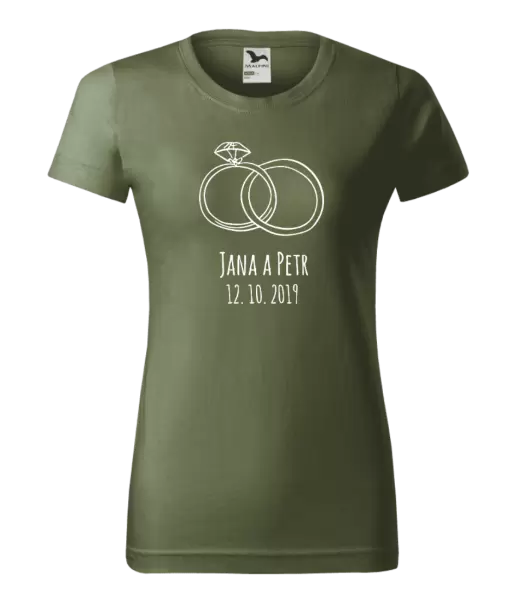 Dámské tričko Prsteny se jmény