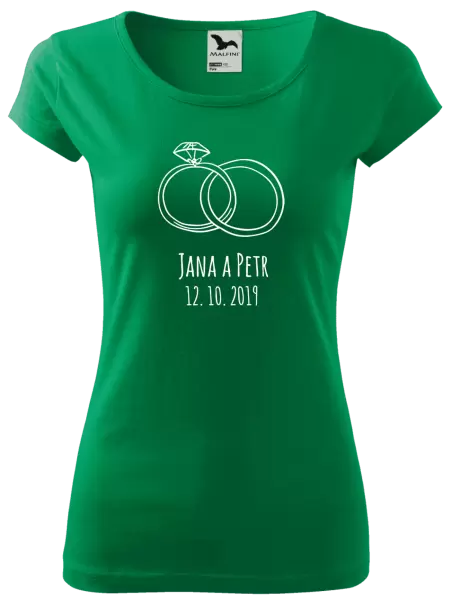 Dámské tričko Prsteny se jmény