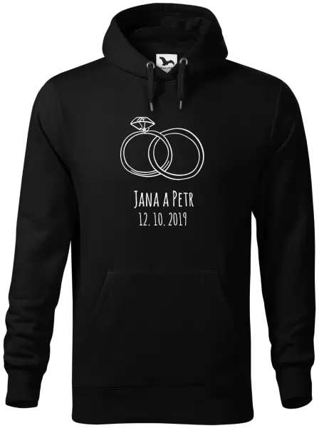 Pánská mikina Prsteny se jmény