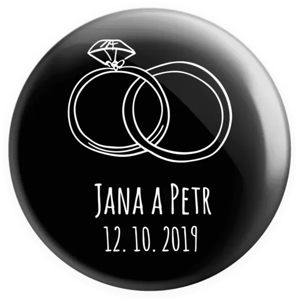 Placka Prsteny se jmény