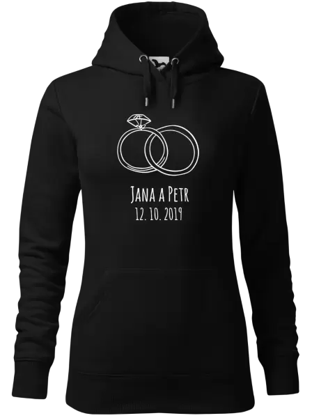 Dámská mikina Prsteny se jmény