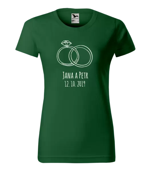 Dámské tričko Prsteny se jmény