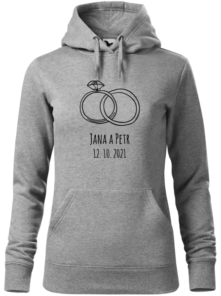 Dámská mikina Prsteny se jmény