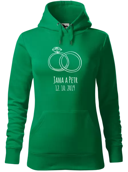 Dámská mikina Prsteny se jmény