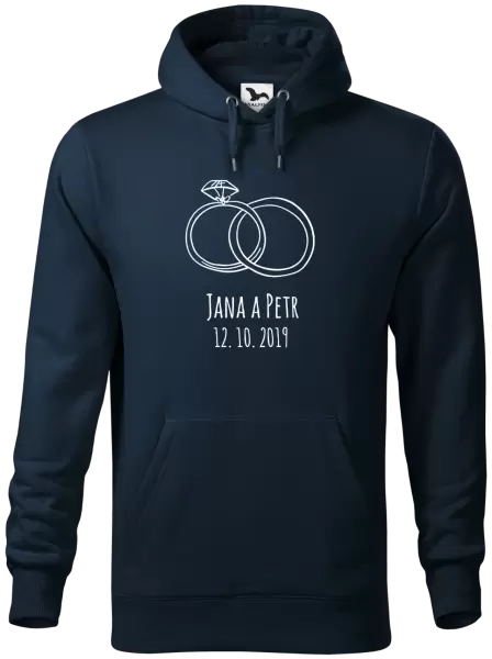 Pánská mikina Prsteny se jmény