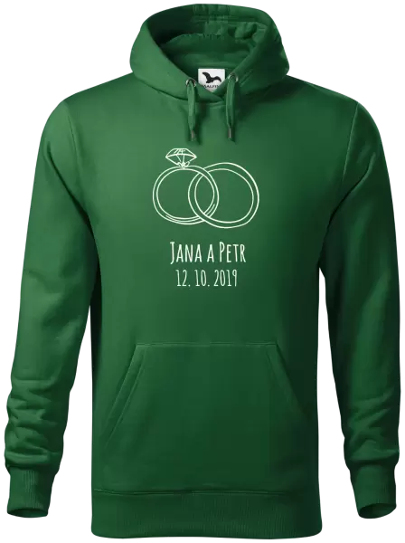 Pánská mikina Prsteny se jmény