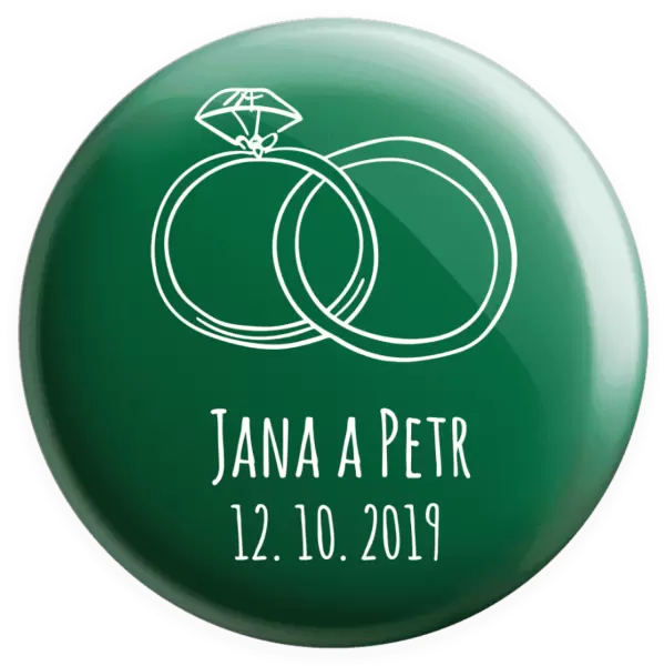 Placka Prsteny se jmény