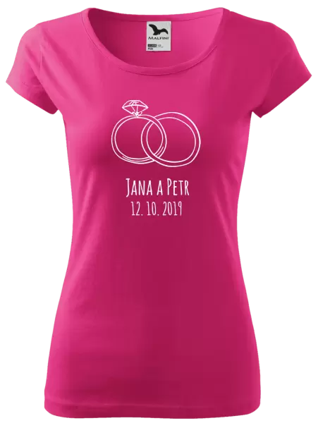 Dámské tričko Prsteny se jmény