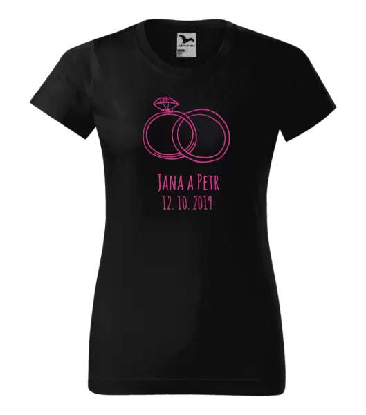 Dámské tričko Prsteny se jmény