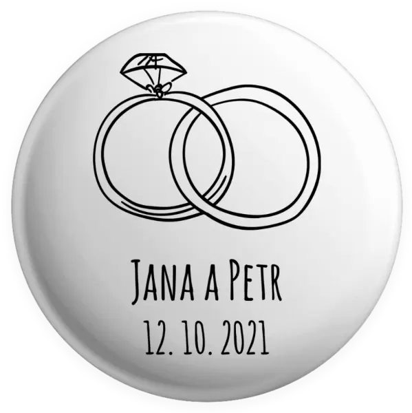 Placka Prsteny se jmény