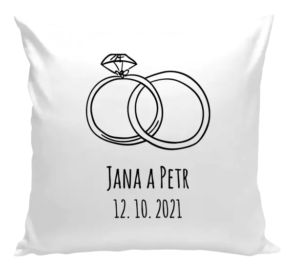 Polštář Prsteny se jmény