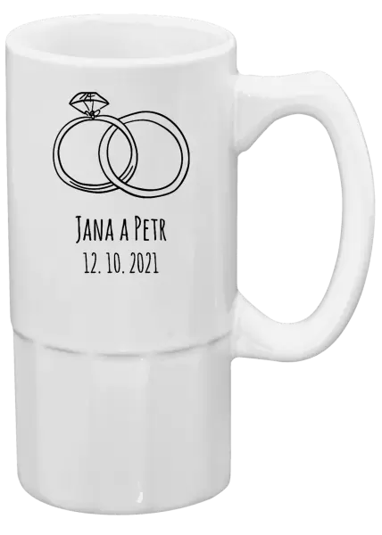 Půllitr Prsteny se jmény