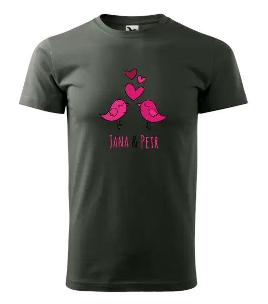 Pánské tričko Ptáčci se jmény