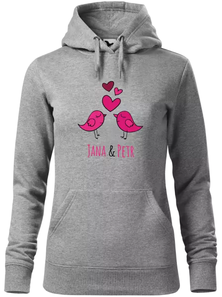 Dámská mikina Ptáčci se jmény