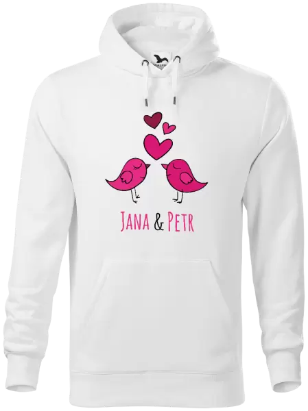 Pánská mikina Ptáčci se jmény