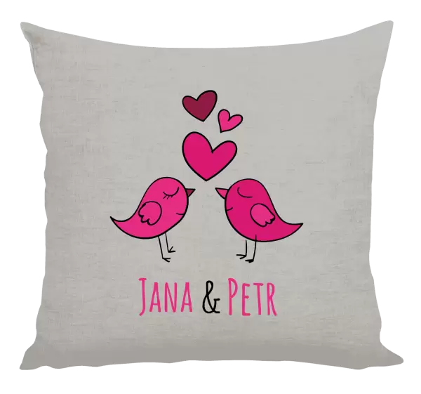 Polštář Ptáčci se jmény