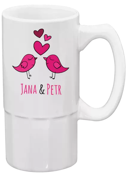 Půllitr Ptáčci se jmény