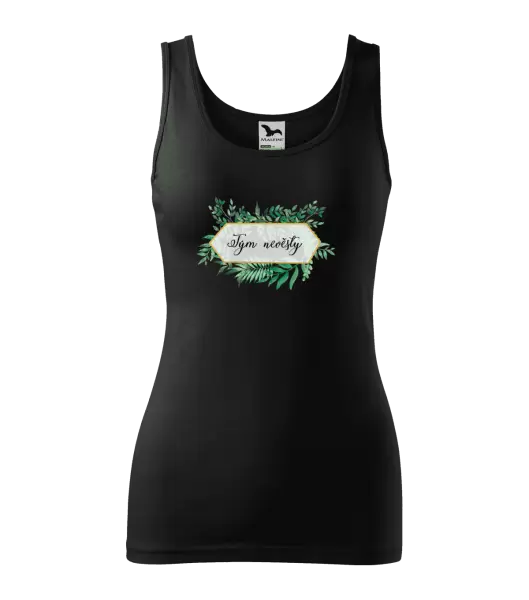 Dámské tílko Tým nevěsty - zelené listy