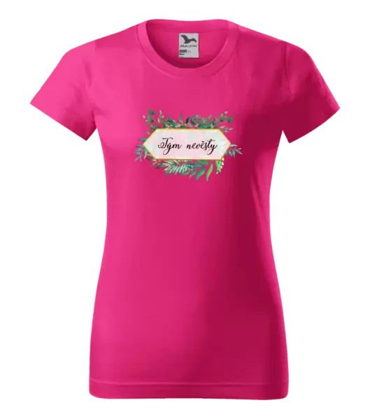 Dámské tričko Tým nevěsty - zelené listy