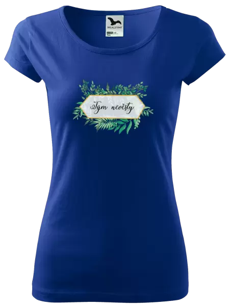 Dámské tričko Tým nevěsty - zelené listy