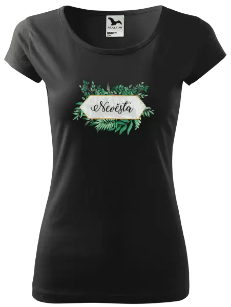 Dámské tričko Nevěsta zelené listy
