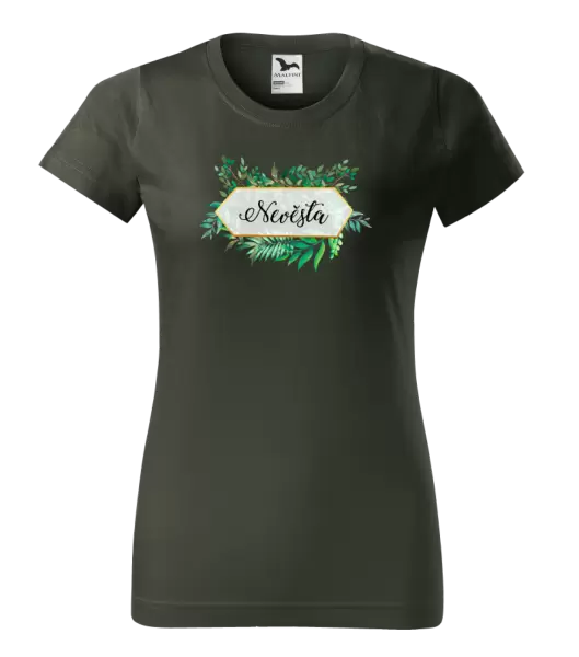 Dámské tričko Nevěsta zelené listy