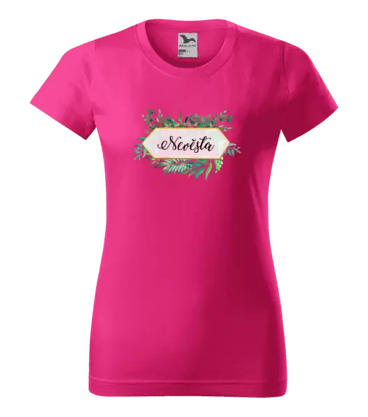 Dámské tričko Nevěsta zelené listy