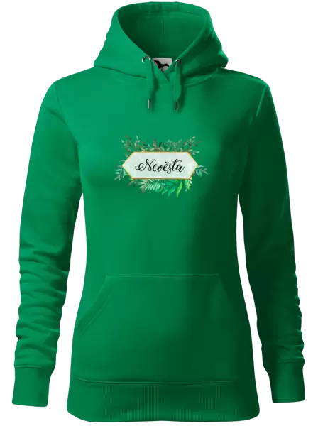 Dámská mikina Nevěsta zelené listy