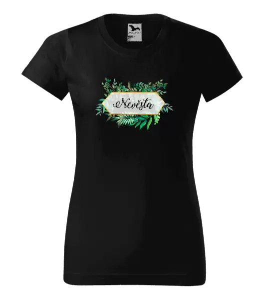 Dámské tričko Nevěsta zelené listy