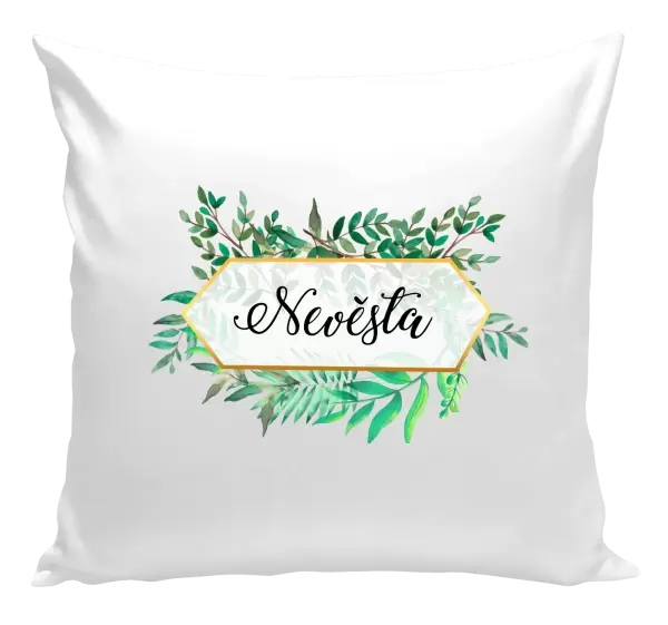 Polštář Nevěsta zelené listy