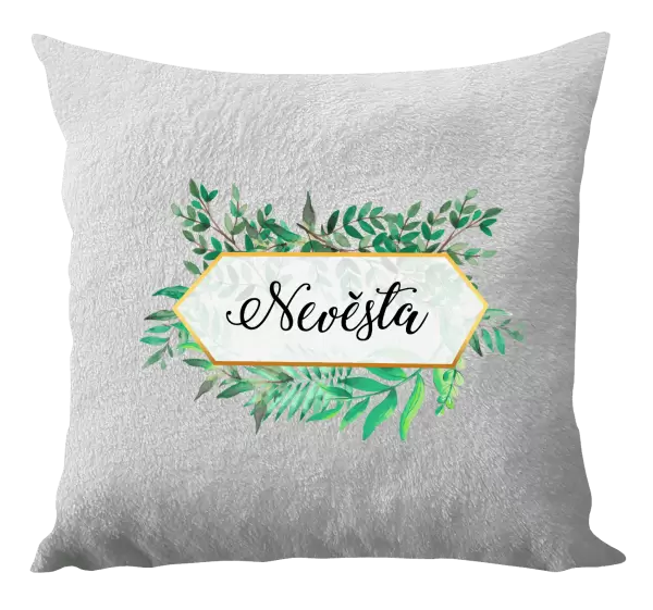 Polštář Nevěsta zelené listy